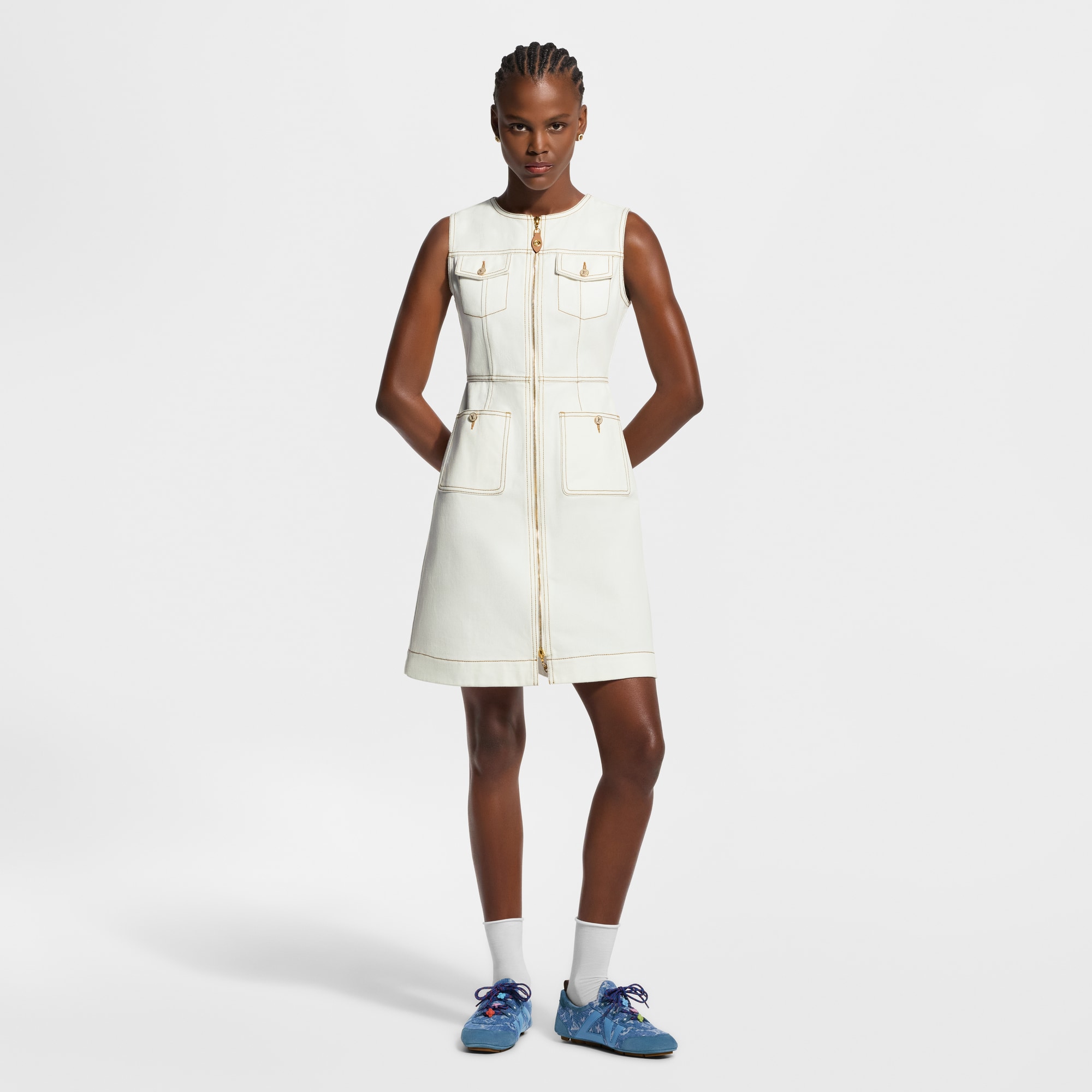 サ*エ様 LV dress Contrast Stitch Utility Dress - Women - Ready-to-Wear | LOUIS